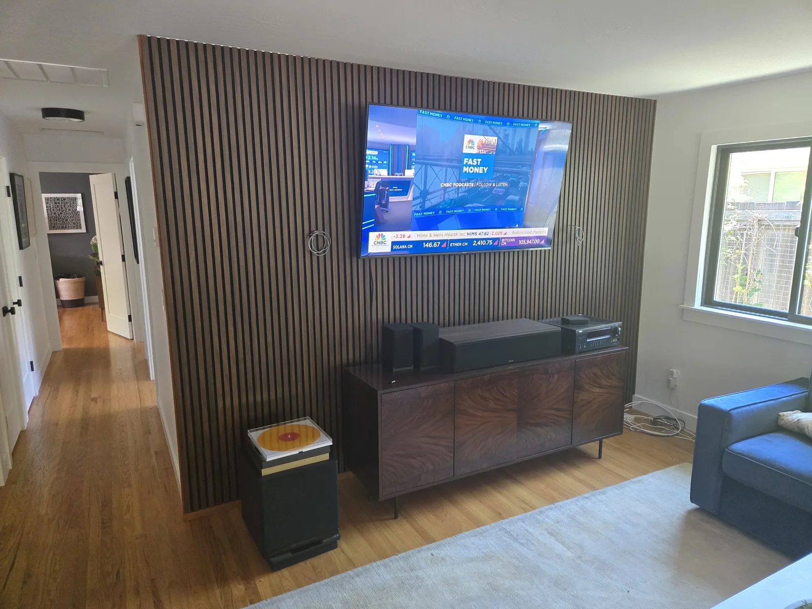 living room home renovation project